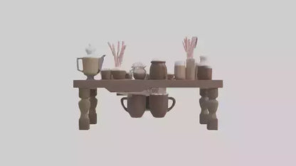 3D model Hot Cocoa Bar Setup model VR / AR / low-poly