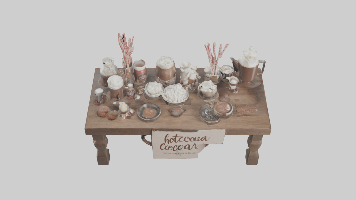 3D model Hot Cocoa Bar Setup model VR / AR / low-poly