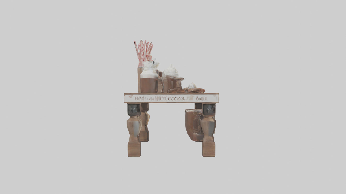 3D model Hot Cocoa Bar Setup model VR / AR / low-poly
