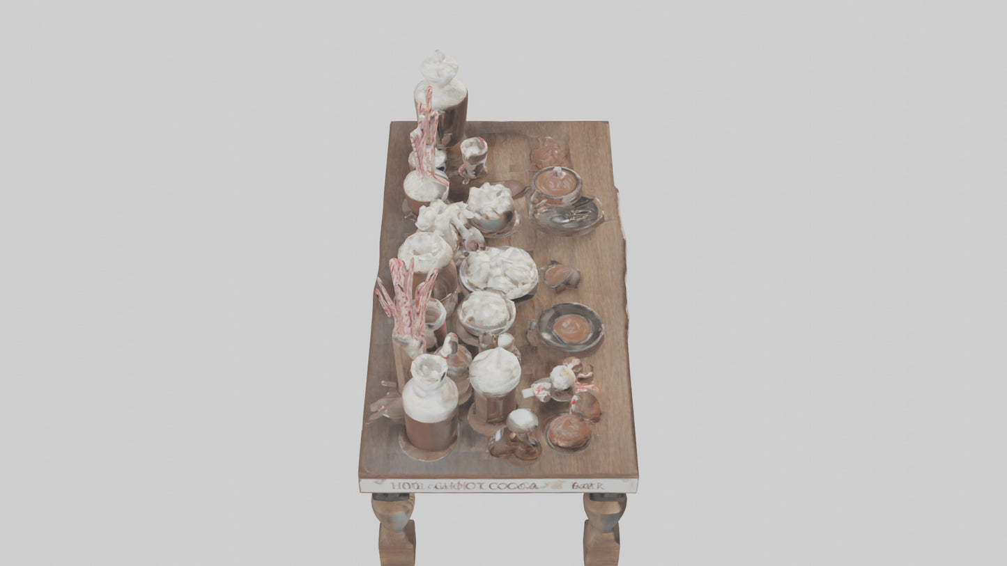 3D model Hot Cocoa Bar Setup model VR / AR / low-poly