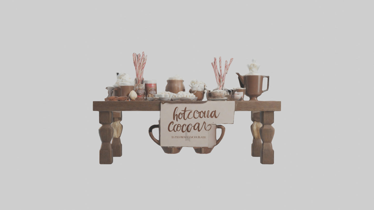 3D model Hot Cocoa Bar Setup model VR / AR / low-poly