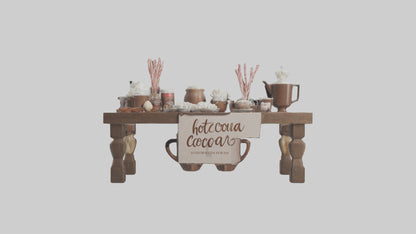 3D model Hot Cocoa Bar Setup model VR / AR / low-poly