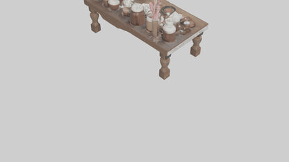 3D model Hot Cocoa Bar Setup model VR / AR / low-poly