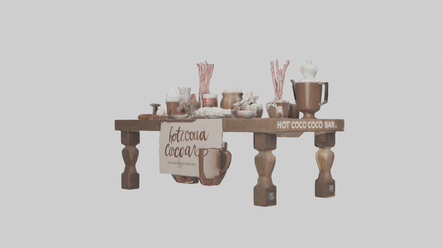 3D model Hot Cocoa Bar Setup model VR / AR / low-poly