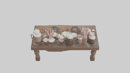 3D model Hot Cocoa Bar Setup model VR / AR / low-poly