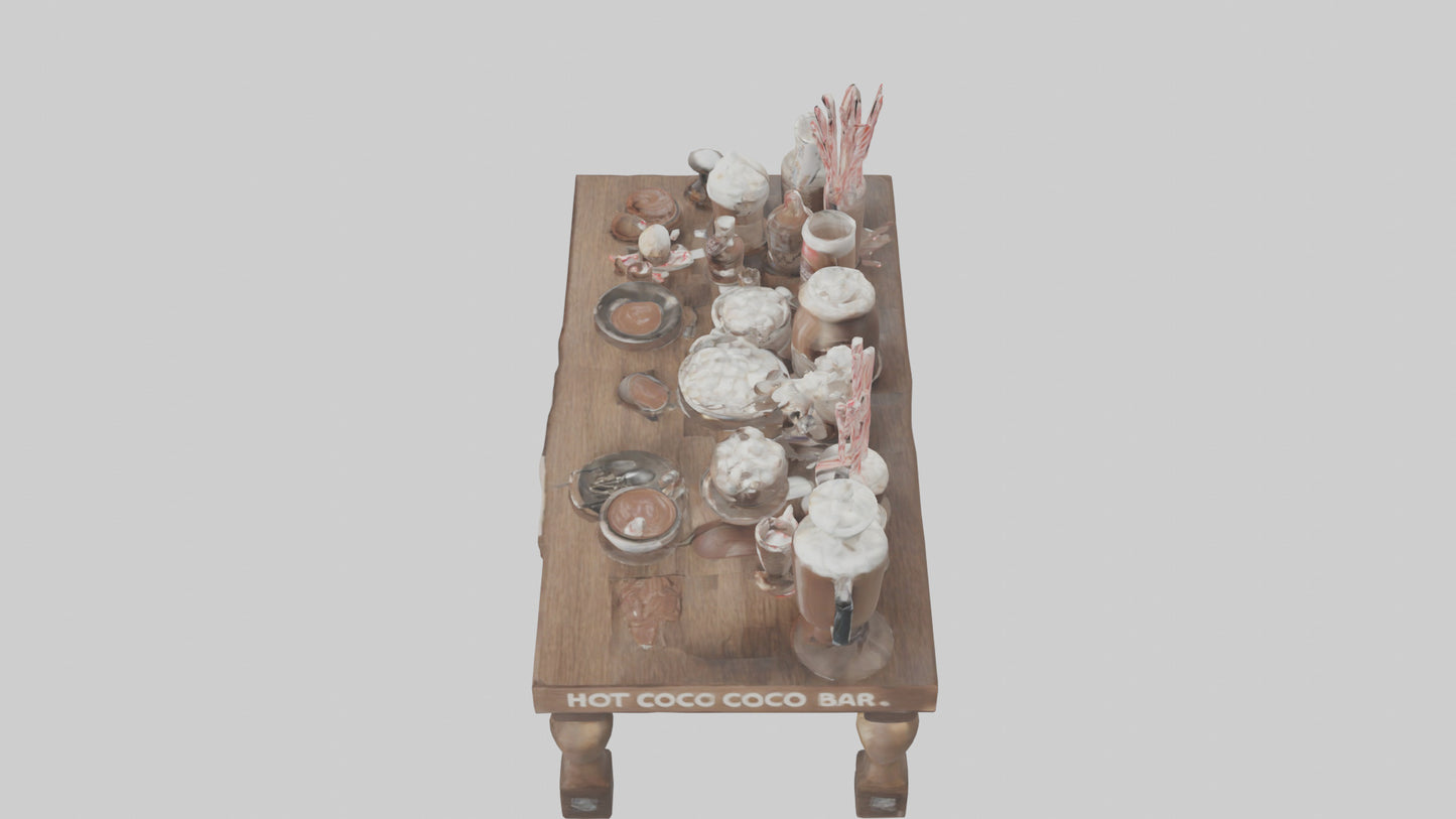 3D model Hot Cocoa Bar Setup model VR / AR / low-poly