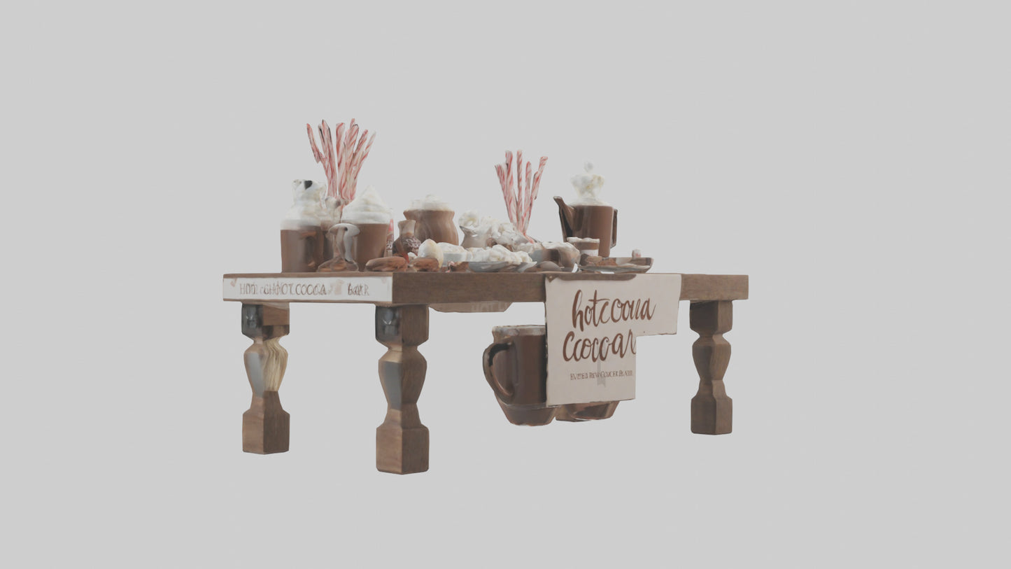 3D model Hot Cocoa Bar Setup model VR / AR / low-poly