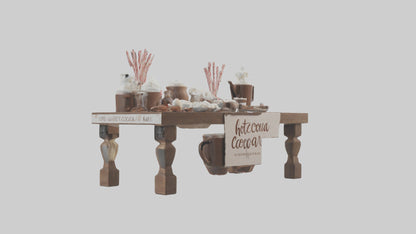 3D model Hot Cocoa Bar Setup model VR / AR / low-poly