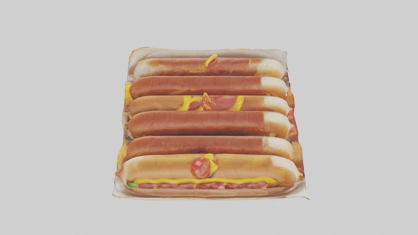 Hot Dog Pack model VR / AR / low-poly