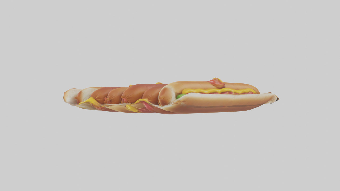 Hot Dog Pack model VR / AR / low-poly