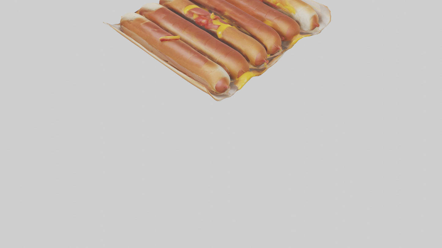 Hot Dog Pack model VR / AR / low-poly