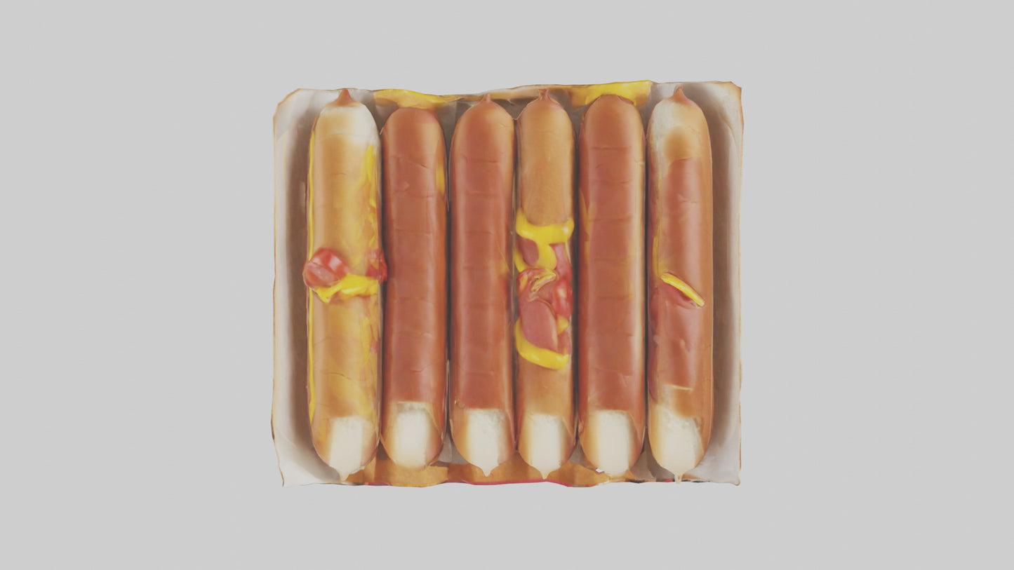 Hot Dog Pack model VR / AR / low-poly