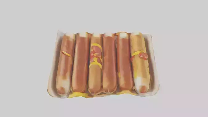 Hot Dog Pack model VR / AR / low-poly