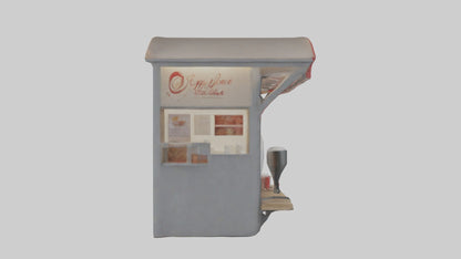 Hot Drink Stand model VR / AR / low-poly