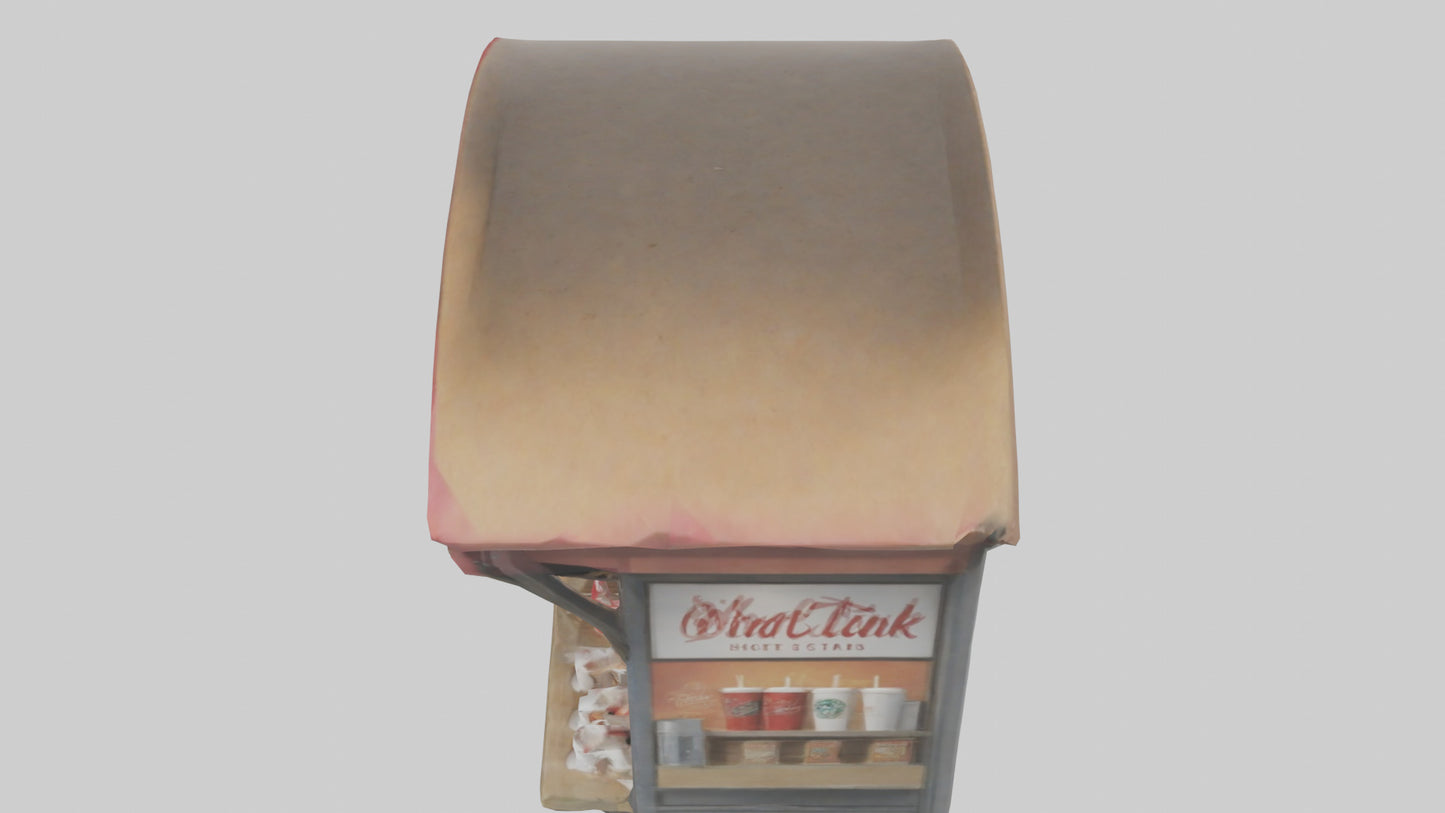 Hot Drink Stand model VR / AR / low-poly