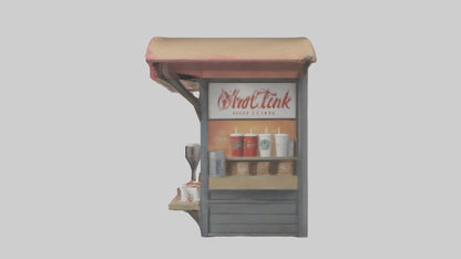 Hot Drink Stand model VR / AR / low-poly