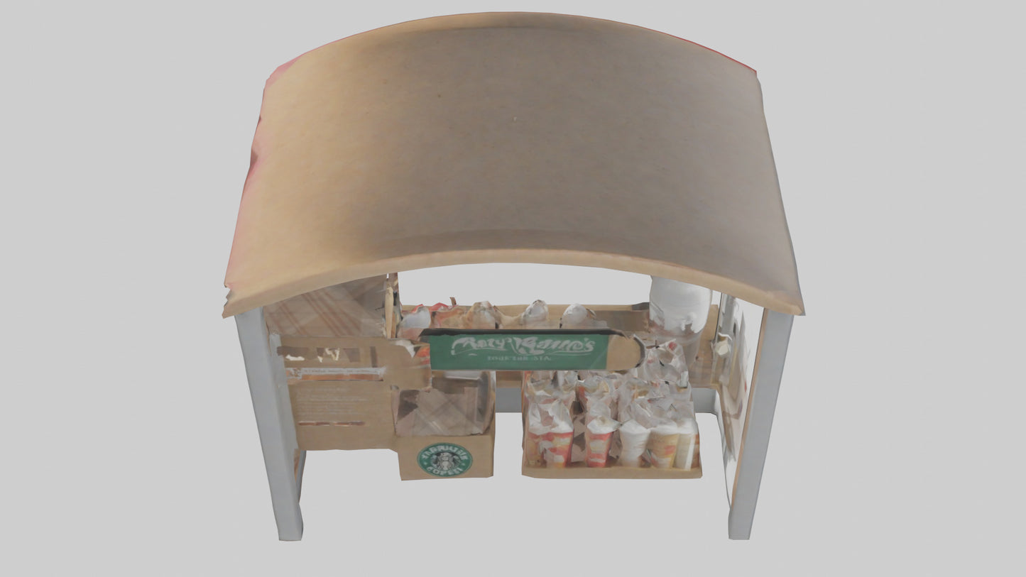 Hot Drink Stand model VR / AR / low-poly