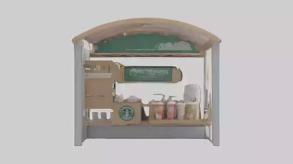 Hot Drink Stand model VR / AR / low-poly