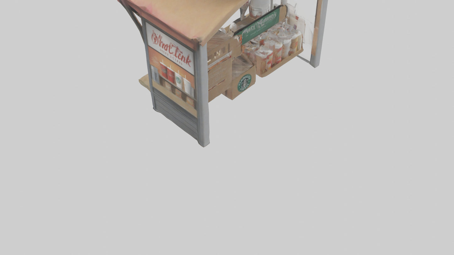 Hot Drink Stand model VR / AR / low-poly