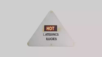 3D model Hot Liquids in Use Attention Sign model VR / AR / low-poly