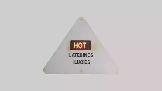 3D model Hot Liquids in Use Attention Sign model VR / AR / low-poly