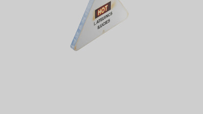 3D model Hot Liquids in Use Attention Sign model VR / AR / low-poly