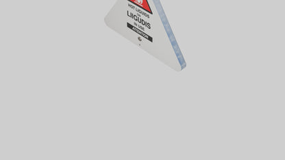 3D model Hot Liquids in Use Attention Sign model VR / AR / low-poly