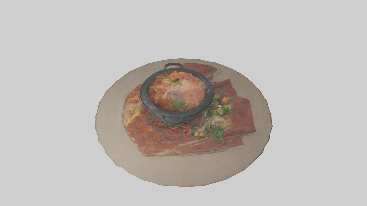 3D model Hot pot model VR / AR / low-poly