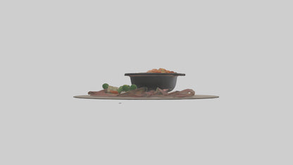 3D model Hot pot model VR / AR / low-poly