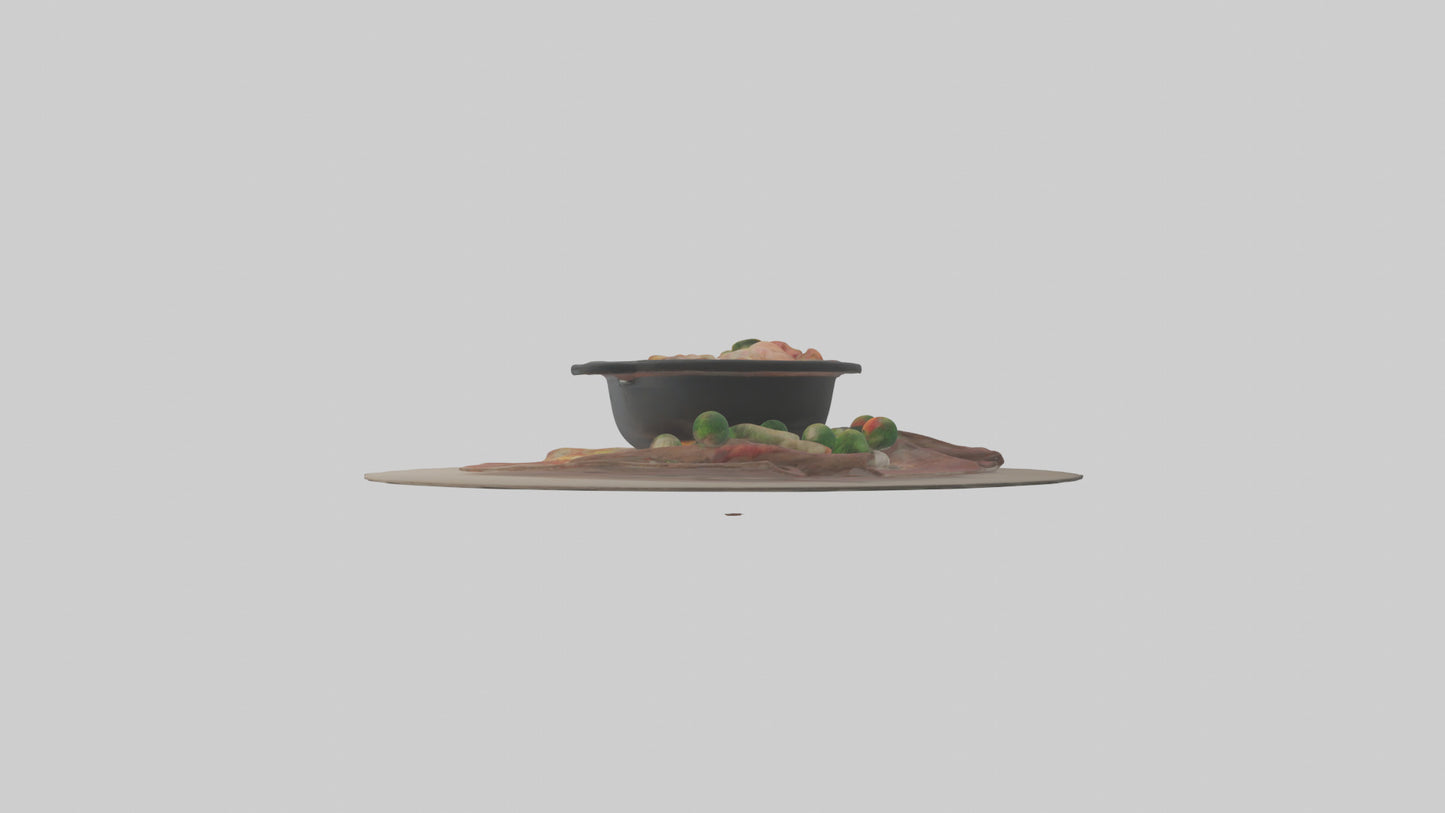 3D model Hot pot model VR / AR / low-poly