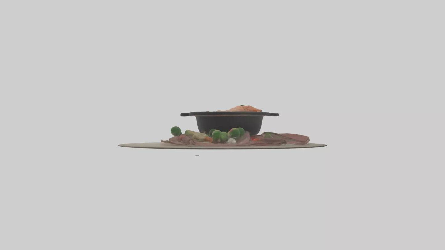 3D model Hot pot model VR / AR / low-poly