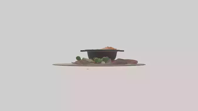 3D model Hot pot model VR / AR / low-poly