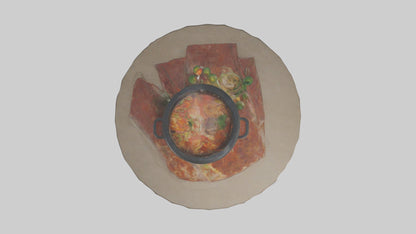 3D model Hot pot model VR / AR / low-poly