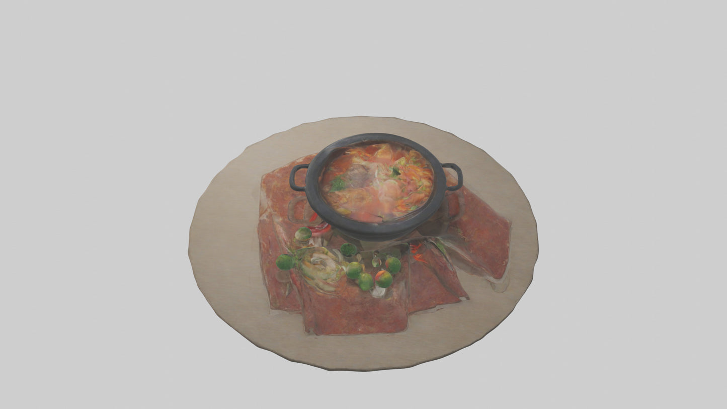 3D model Hot pot model VR / AR / low-poly