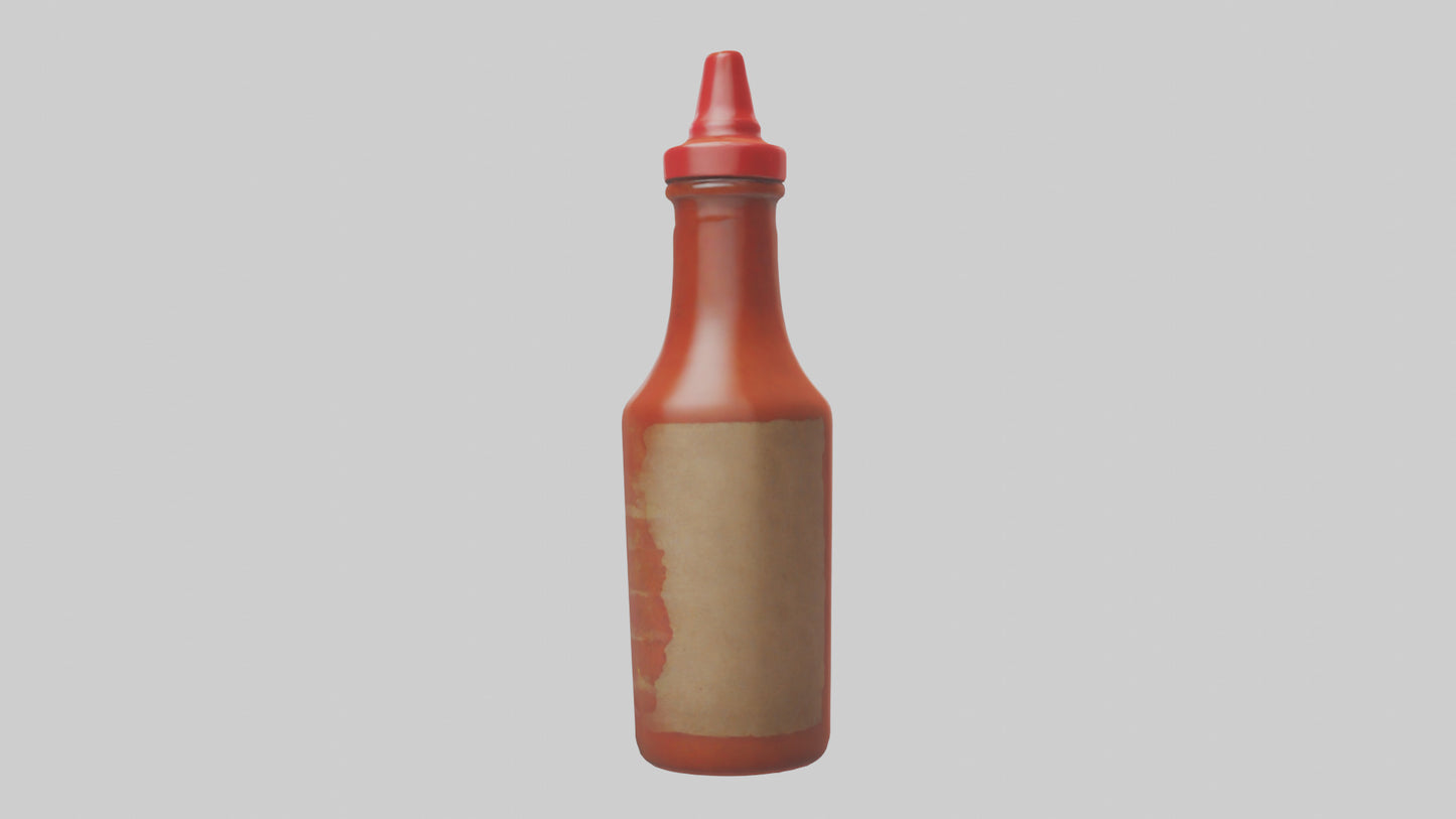 Hot Sauce Bottle model VR / AR / low-poly