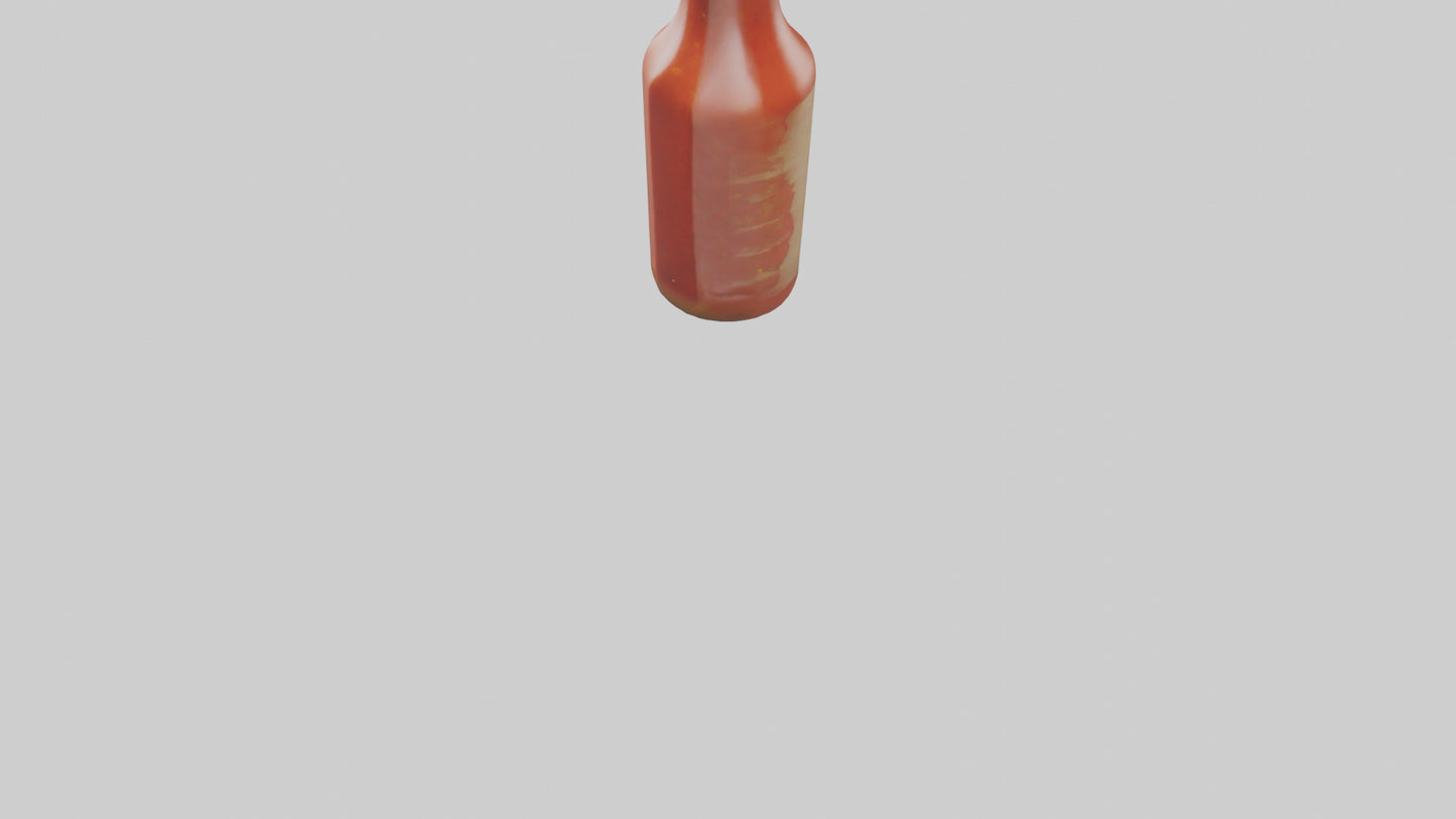 Hot Sauce Bottle model VR / AR / low-poly