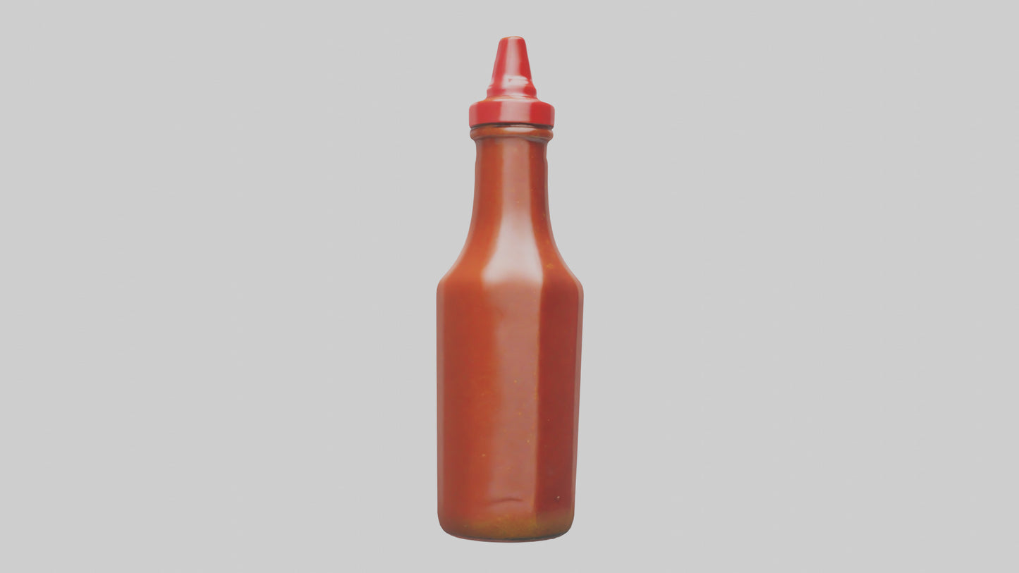 Hot Sauce Bottle model VR / AR / low-poly