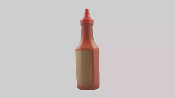 Hot Sauce Bottle model VR / AR / low-poly