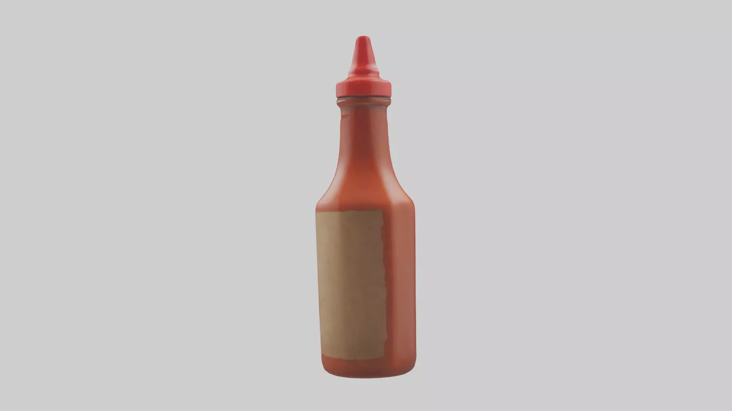 Hot Sauce Bottle model VR / AR / low-poly