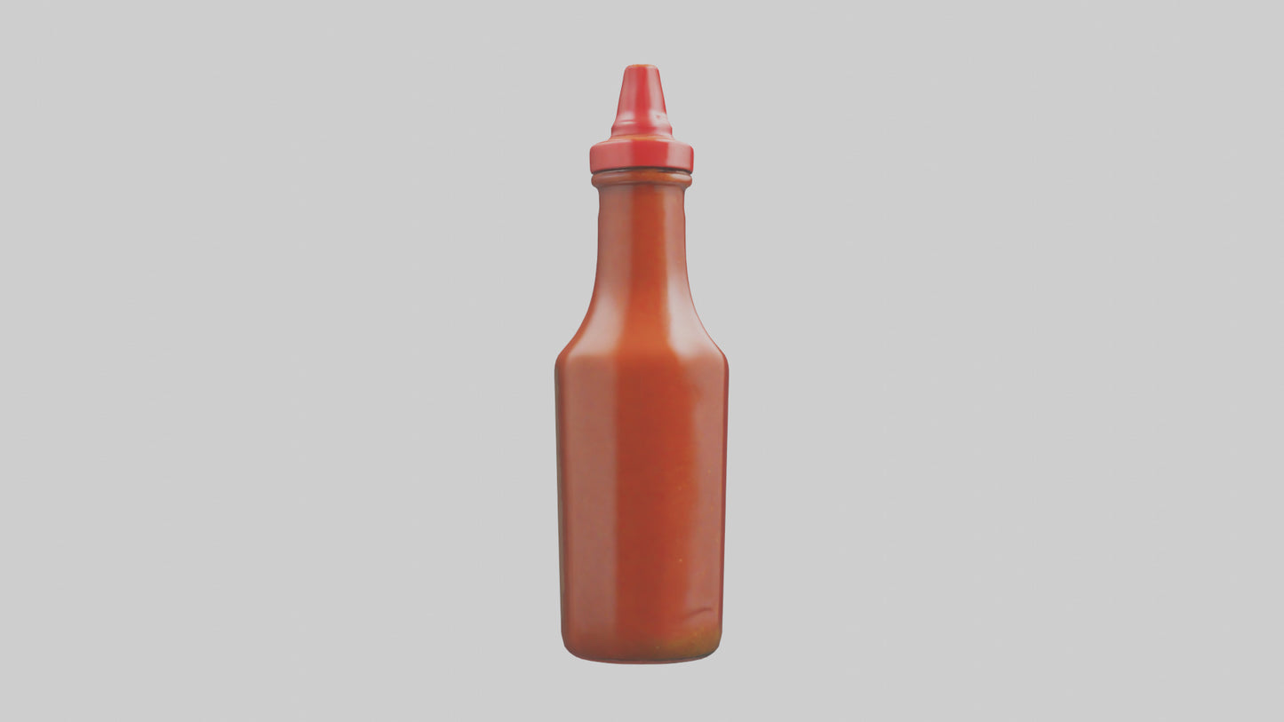 Hot Sauce Bottle model VR / AR / low-poly