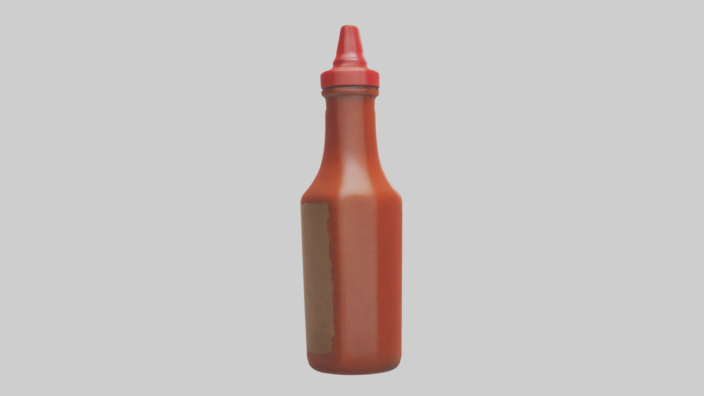 Hot Sauce Bottle model VR / AR / low-poly