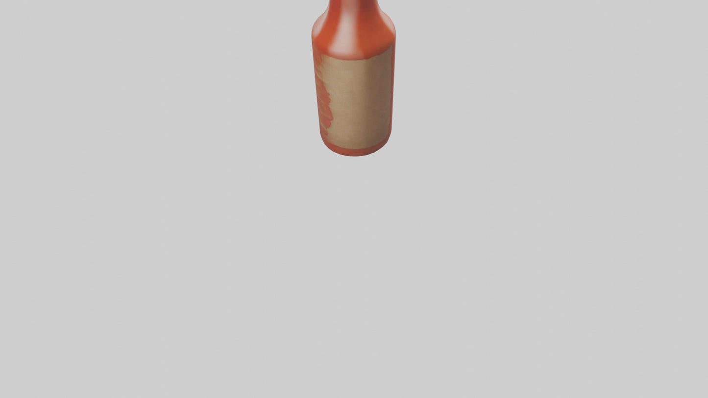 Hot Sauce Bottle model VR / AR / low-poly