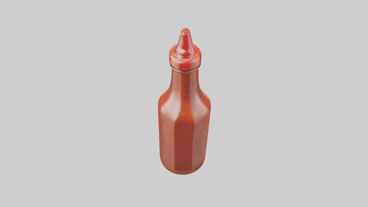 Hot Sauce Bottle model VR / AR / low-poly