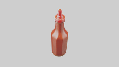 Hot Sauce Bottle model VR / AR / low-poly