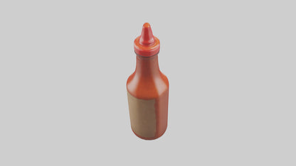 Hot Sauce Bottle model VR / AR / low-poly