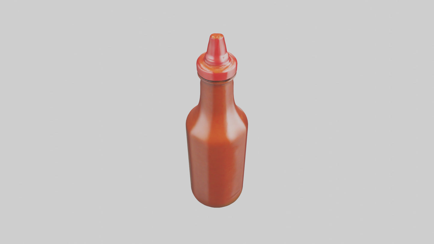 Hot Sauce Bottle model VR / AR / low-poly