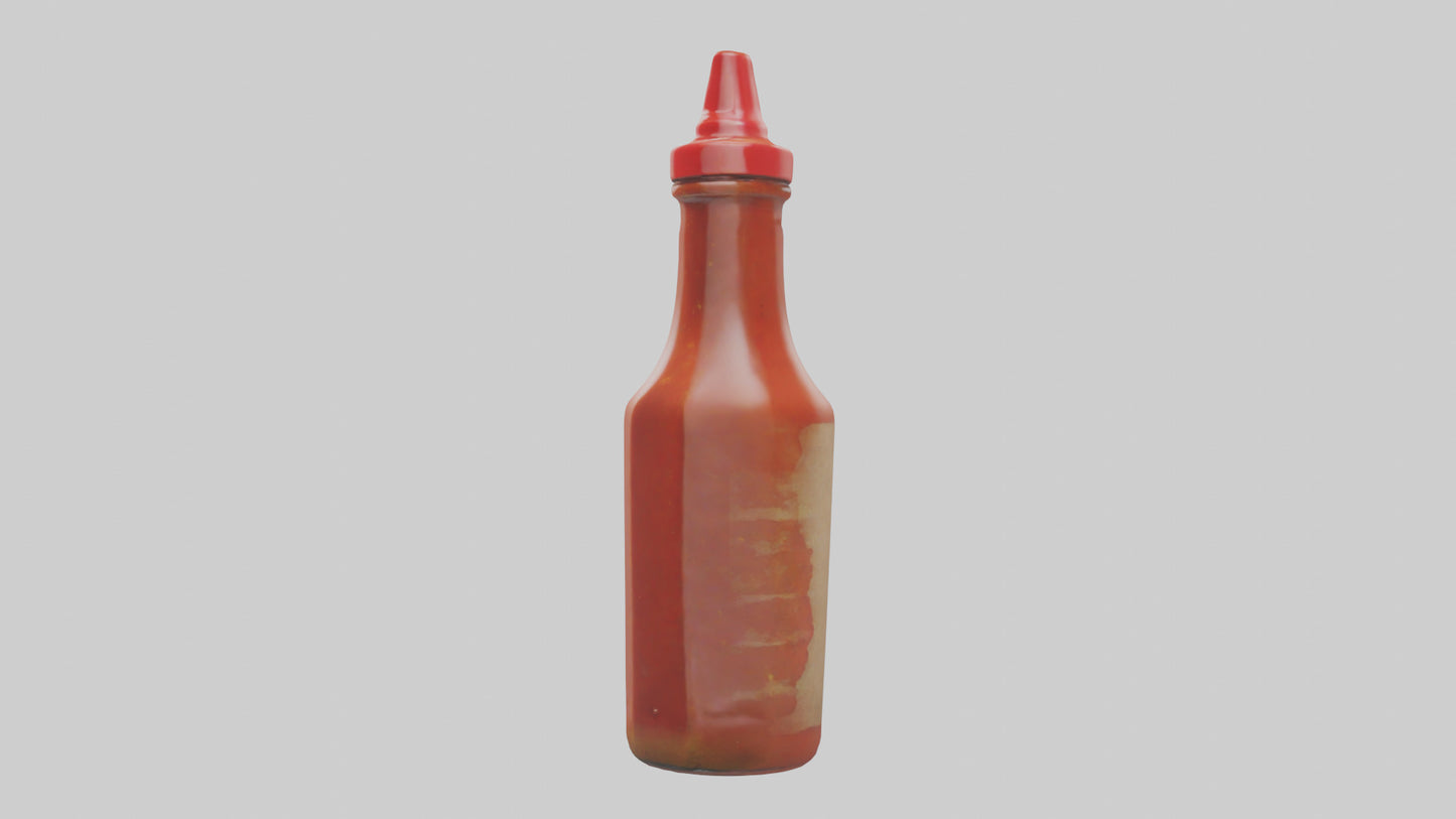Hot Sauce Bottle model VR / AR / low-poly