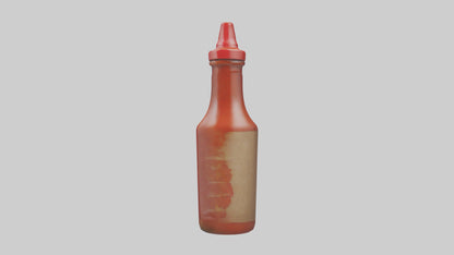 Hot Sauce Bottle model VR / AR / low-poly