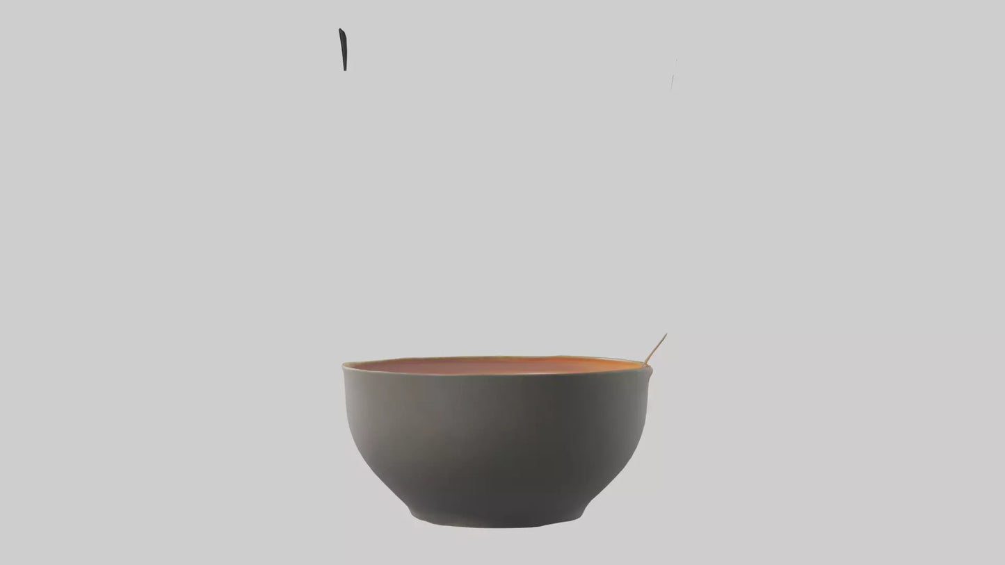 Hot Soup Bowl model VR / AR / low-poly