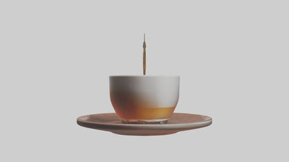 Hot tea model VR / AR / low-poly